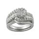 2 - Raissa Round and Baguette Shape AGS Certified Diamond 1.25 ctw Cluster Anniversary Ring 