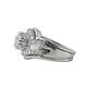 4 - Raissa Round and Baguette Shape AGS Certified Diamond 1.25 ctw Cluster Anniversary Ring 