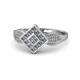 1 - Elliana Round and Princess Cut AGS Certified Diamond 1.00 ctw Anniversary Ring 