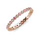 4 - Arria 2.00 mm Pink Sapphire and Lab Grown Diamond Eternity Band 