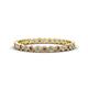 1 - Arria 2.00 mm Pink Tourmaline and Lab Grown Diamond Eternity Band 