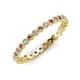 4 - Arria 2.00 mm Pink Tourmaline and Lab Grown Diamond Eternity Band 