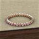 3 - Arria 2.00 mm Pink Tourmaline and Lab Grown Diamond Eternity Band 