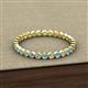 3 - Arria 2.00 mm Blue Topaz and Lab Grown Diamond Eternity Band 