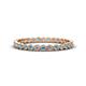 1 - Arria 2.00 mm Blue Topaz and Lab Grown Diamond Eternity Band 