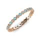 4 - Arria 2.00 mm Blue Topaz and Lab Grown Diamond Eternity Band 
