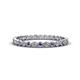 1 - Arria 2.00 mm Iolite and Lab Grown Diamond Eternity Band 