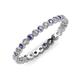 4 - Arria 2.00 mm Iolite and Lab Grown Diamond Eternity Band 