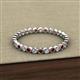 3 - Arria 2.00 mm Red Garnet and Lab Grown Diamond Eternity Band 