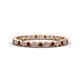 1 - Arria 2.00 mm Red Garnet and Lab Grown Diamond Eternity Band 