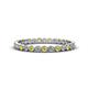 1 - Arria 2.00 mm Yellow Sapphire and Lab Grown Diamond Eternity Band 