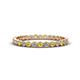 1 - Arria 2.00 mm Yellow Sapphire and Lab Grown Diamond Eternity Band 