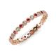 4 - Arria 2.00 mm Ruby and Lab Grown Diamond Eternity Band 