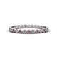 1 - Arria 2.00 mm Pink Tourmaline and Lab Grown Diamond Eternity Band 