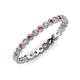 4 - Arria 2.00 mm Pink Tourmaline and Lab Grown Diamond Eternity Band 