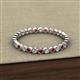 3 - Arria 2.00 mm Ruby and Lab Grown Diamond Eternity Band 
