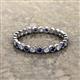 2 - Arria 2.40 mm Blue Sapphire and Lab Grown Diamond Eternity Band 