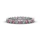 1 - Arria 2.40 mm Pink Tourmaline and Lab Grown Diamond Eternity Band 