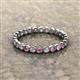 2 - Arria 2.40 mm Pink Tourmaline and Lab Grown Diamond Eternity Band 