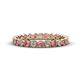 1 - Arria 2.40 mm Pink Tourmaline and Lab Grown Diamond Eternity Band 