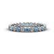 1 - Arria 2.40 mm Blue Topaz and Lab Grown Diamond Eternity Band 