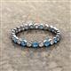 2 - Arria 2.40 mm Blue Topaz and Lab Grown Diamond Eternity Band 