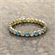 2 - Arria 2.40 mm Blue Topaz and Lab Grown Diamond Eternity Band 