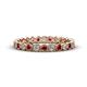 1 - Arria 2.40 mm Red Garnet and Lab Grown Diamond Eternity Band 