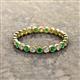 2 - Arria 2.40 mm Emerald and Lab Grown Diamond Eternity Band 