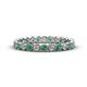 1 - Arria 2.40 mm Emerald and Lab Grown Diamond Eternity Band 