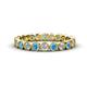 1 - Arria 2.70 mm Blue Topaz and Lab Grown Diamond Eternity Band 