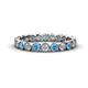 1 - Arria 2.70 mm Blue Topaz and Lab Grown Diamond Eternity Band 