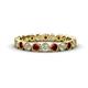 1 - Arria 2.70 mm Red Garnet and Lab Grown Diamond Eternity Band 