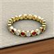 2 - Arria 2.70 mm Red Garnet and Lab Grown Diamond Eternity Band 
