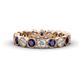 1 - Arria 3.00 mm Blue Sapphire and Lab Grown Diamond Eternity Band 