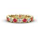1 - Arria 3.00 mm Ruby and Lab Grown Diamond Eternity Band 
