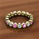2 - Arria 3.00 mm Pink Sapphire and Lab Grown Diamond Eternity Band 
