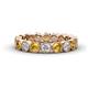 1 - Arria 3.00 mm Citrine and Lab Grown Diamond Eternity Band 