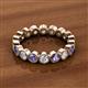 2 - Arria 3.00 mm Iolite and Lab Grown Diamond Eternity Band 