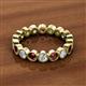 2 - Arria 3.00 mm Red Garnet and Lab Grown Diamond Eternity Band 
