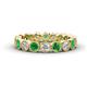 1 - Arria 3.00 mm Created Emerald and Lab Grown Diamond Eternity Band 