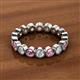 2 - Arria 3.00 mm Pink Tourmaline and Lab Grown Diamond Eternity Band 