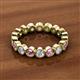 2 - Arria 3.00 mm Pink Tourmaline and Lab Grown Diamond Eternity Band 