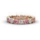 1 - Arria 3.00 mm Pink Tourmaline and Lab Grown Diamond Eternity Band 