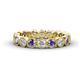 1 - Arria 3.00 mm Iolite and Lab Grown Diamond Eternity Band 