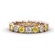 1 - Arria 3.00 mm Yellow Sapphire and Lab Grown Diamond Eternity Band 