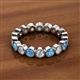 2 - Arria 3.00 mm Blue Topaz and Lab Grown Diamond Eternity Band 