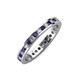 3 - Celina 2.00 mm Round Blue Sapphire and Lab Grown Diamond Eternity Band 