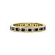 1 - Celina 2.00 mm Round Blue Sapphire and Lab Grown Diamond Eternity Band 