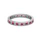 2 - Celina 2.00 mm Round Ruby and Lab Grown Diamond Eternity Band 